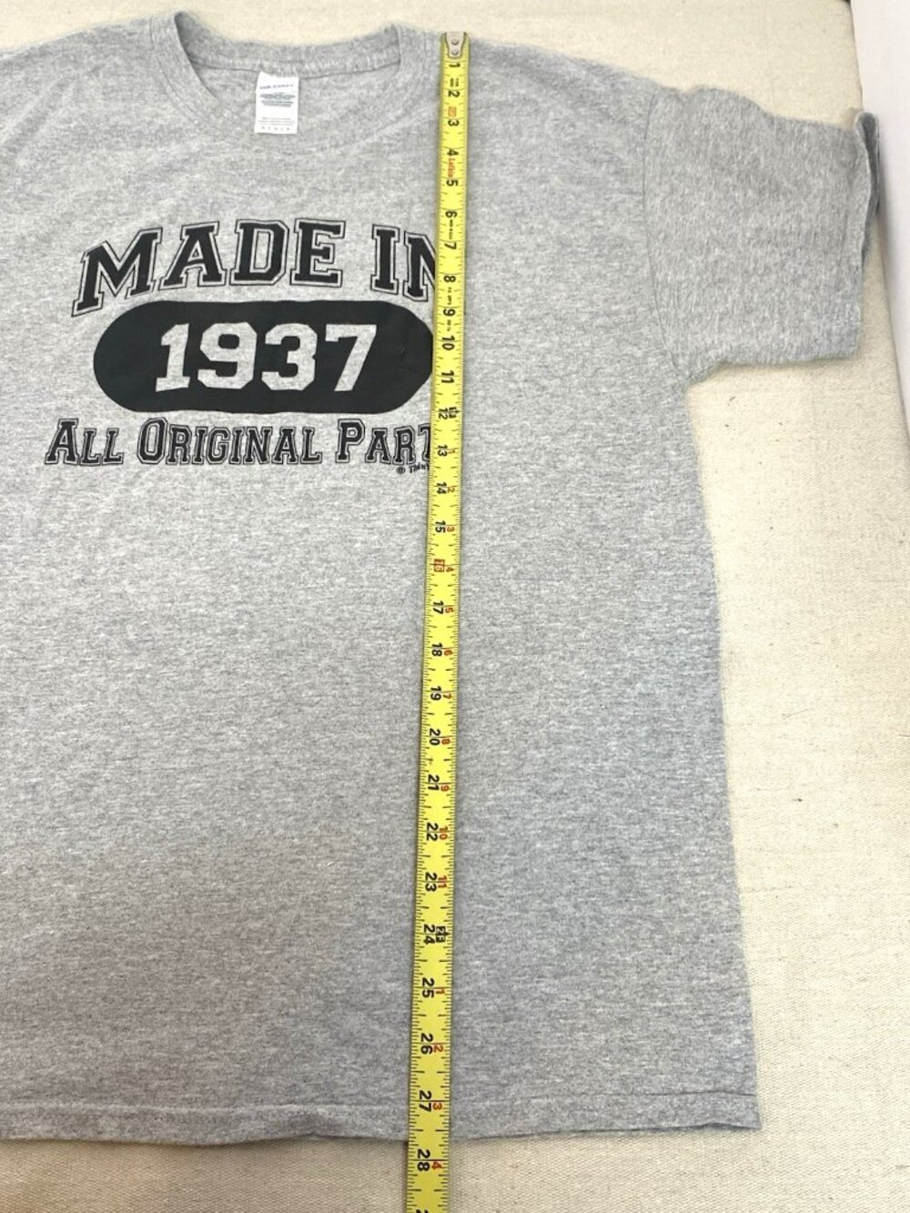 Made in 1937 All Original Parts T-shirt Gray Size L - Picture 4 of 6